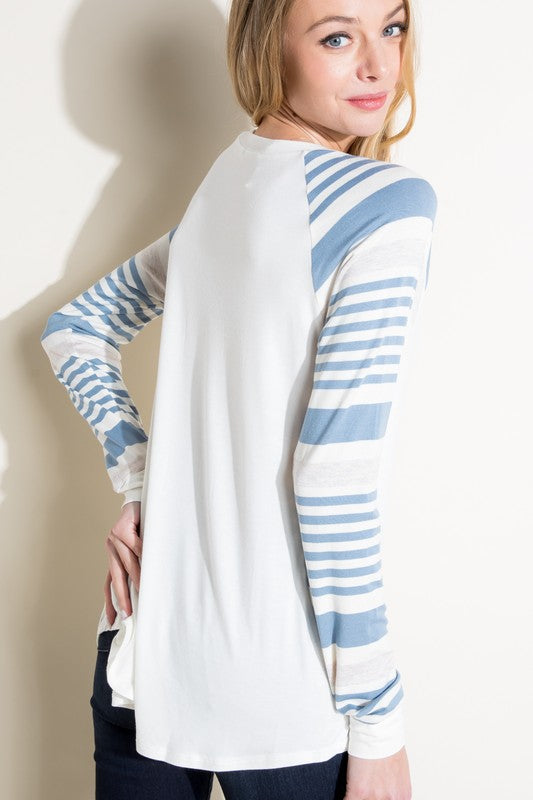 Emily Stripe Mixed Top