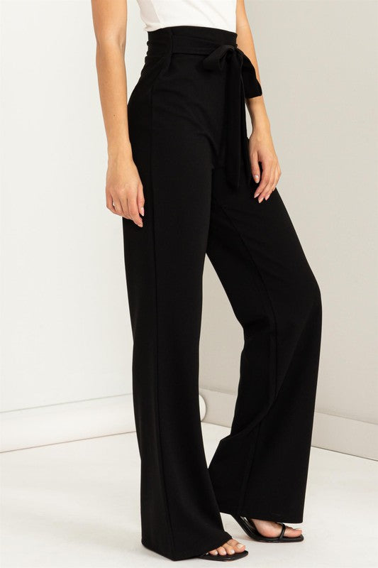 Scarlett High-Waisted Tie Front Flared Pants