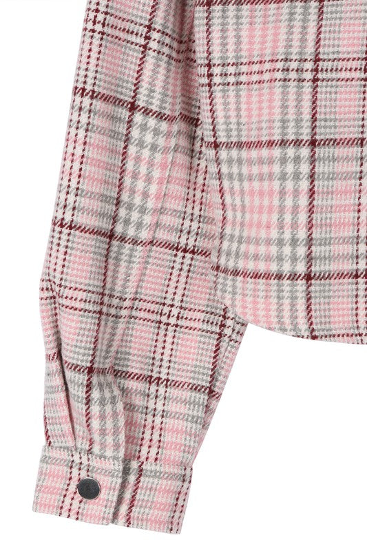 Serena Plaid Crop Jacket