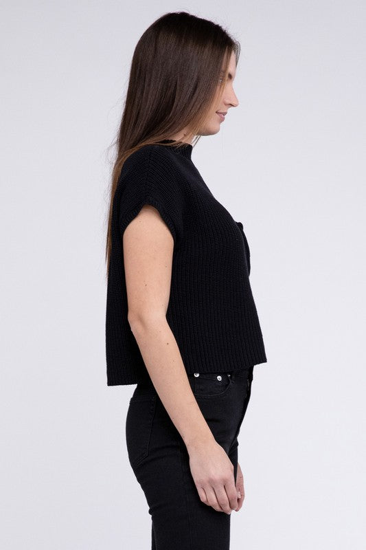 Michelle Short Sleeve Cropped Sweater