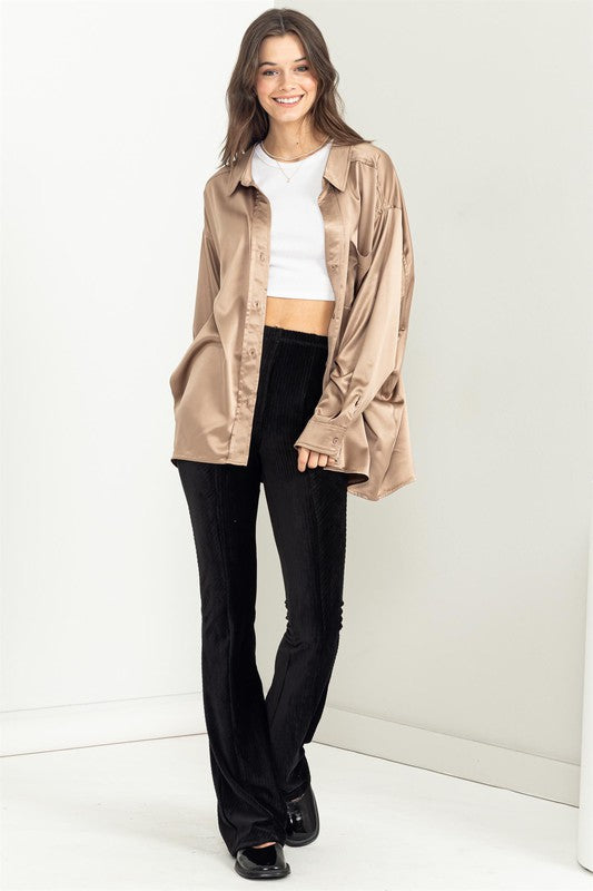 Cora Oversized Satin shirt