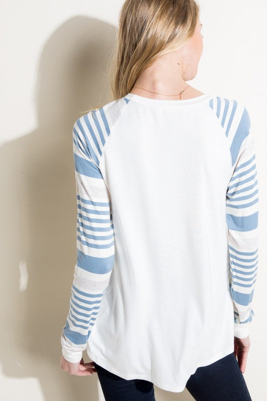 Emily Stripe Mixed Top