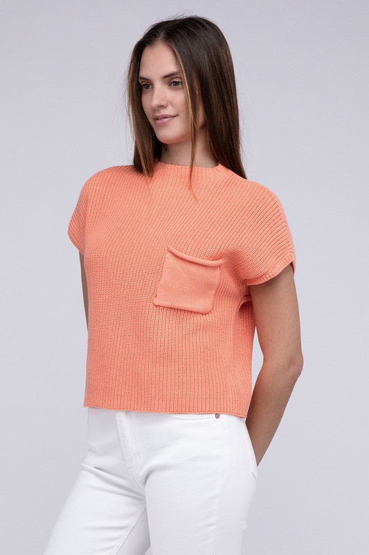 Michelle Short Sleeve Cropped Sweater