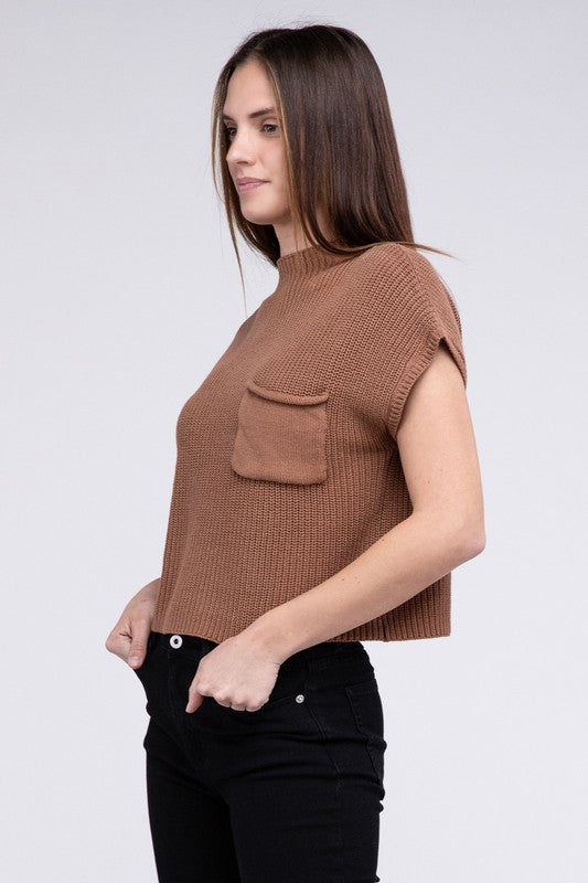 Michelle Short Sleeve Cropped Sweater