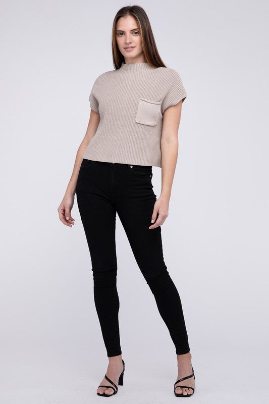 Michelle Short Sleeve Cropped Sweater