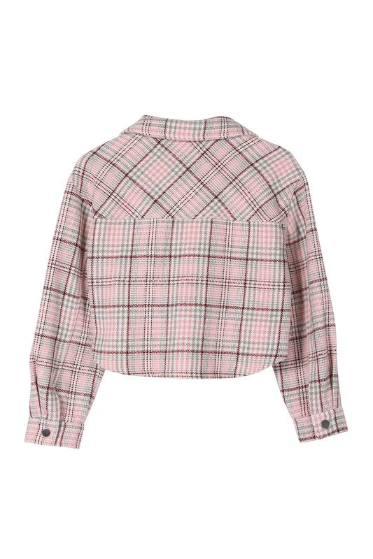 Serena Plaid Crop Jacket