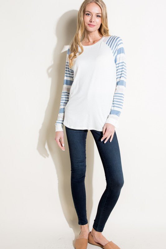 Emily Stripe Mixed Top