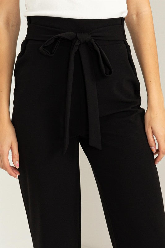 Scarlett High-Waisted Tie Front Flared Pants