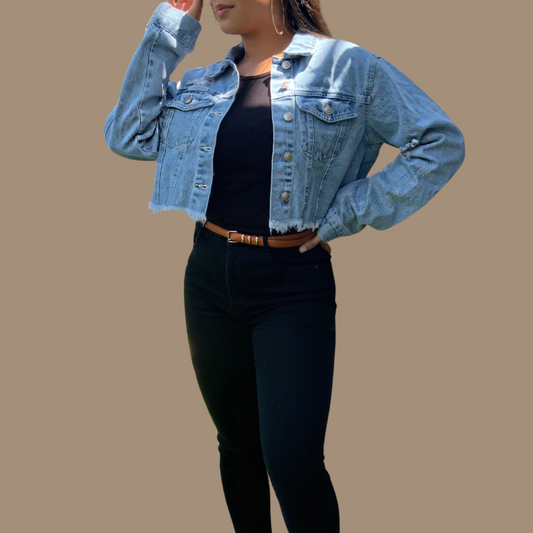 Jessie Cropped Lt. Denim Jacket