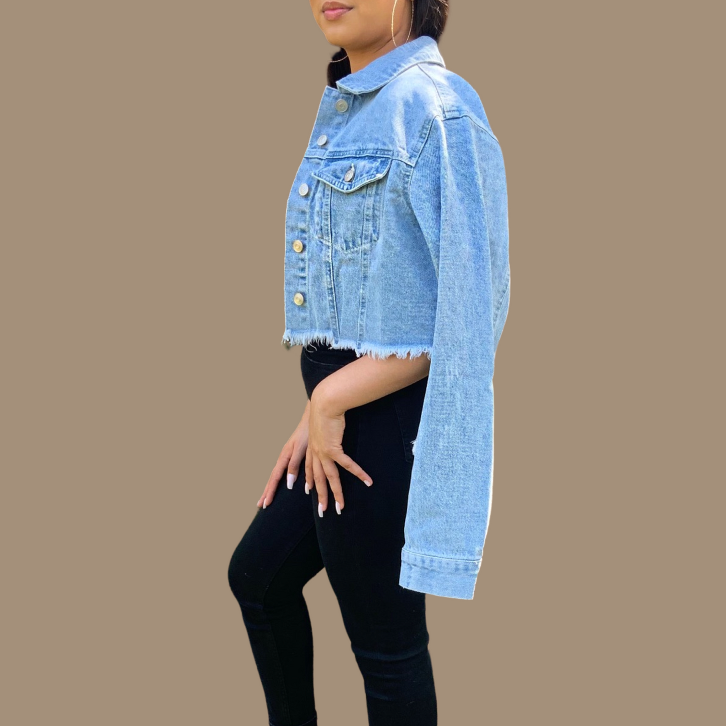 Jessie Cropped Lt. Denim Jacket